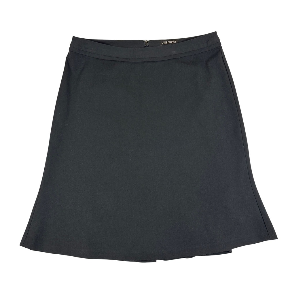 Lane Bryant Black A-Line Skirt Size 14 Stretch Professional Career Wear